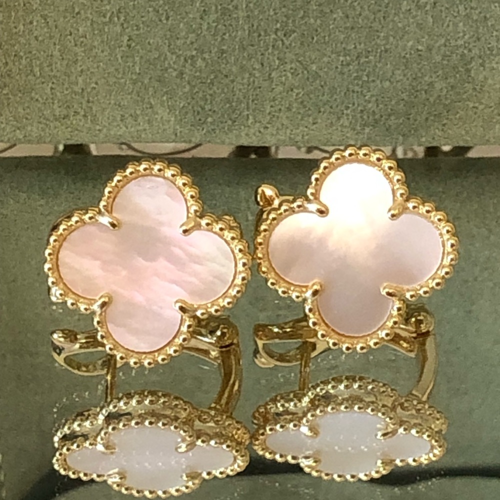 Clover Earrings 15mm 18k plated sterling silver